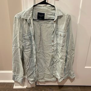 Soft denim button down